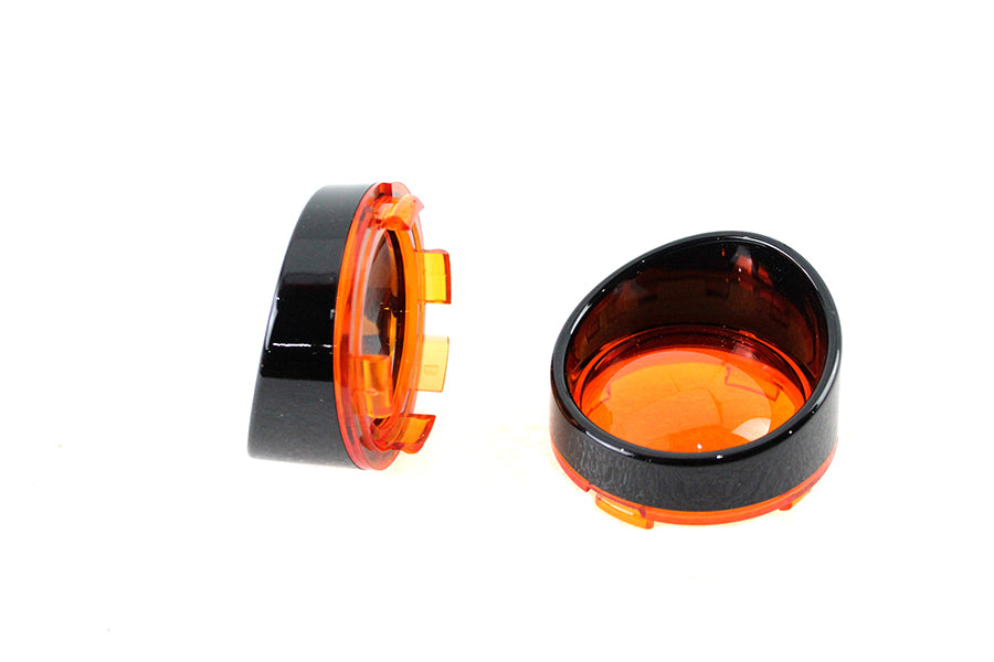HARLEY Deuce Style Turn Signal Set Amber Fits 0-  Custom, application