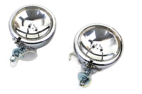 HARLEY Chrom 4-1/2 Zoll Zusatzscheinwerfer Set mit klarer 6 Volt Glühbirne Passend für 0- Custom, Anwendung