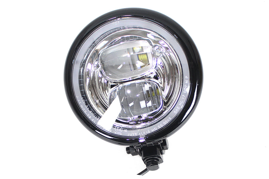 HARLEY 5-3/4 inch Bates Style LED Headlamp Black fits 0-  All,