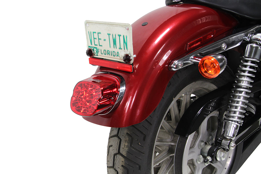 HARLEY Lay Down Rückleuchten-Baugruppe Rote LED Passend für 1999-UP FLT,