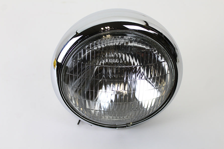 HARLEY 7 inch Round Headlamp 6 Volt fits 1949-1984 FLH,