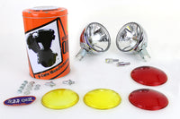 HARLEY Replica Chrome Guide Spotlamp Set 6 Volt fits 1938-1940 EL,   1941-1957 FL,