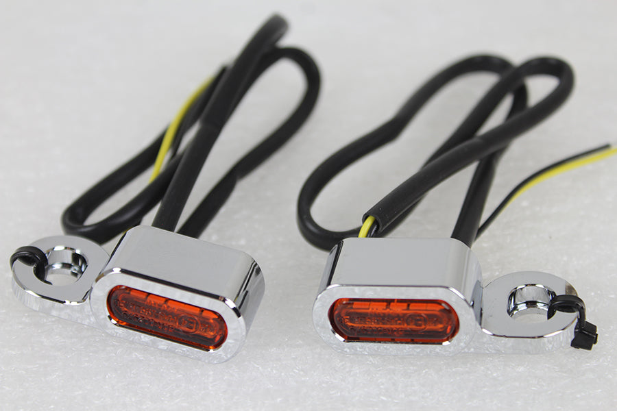 HARLEY Chrom-LED-Blinkerset passend für 2009-2016 FLT, Hydraulikkupplung 2016-2017 FLSS, Hydraulikkupplung