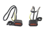 HARLEY Schwarzes LED-Blinker-Set, passend für 2000-2014 FLST, 2000-2014 FXST, 1999-2017 FXD, 1996-2003
