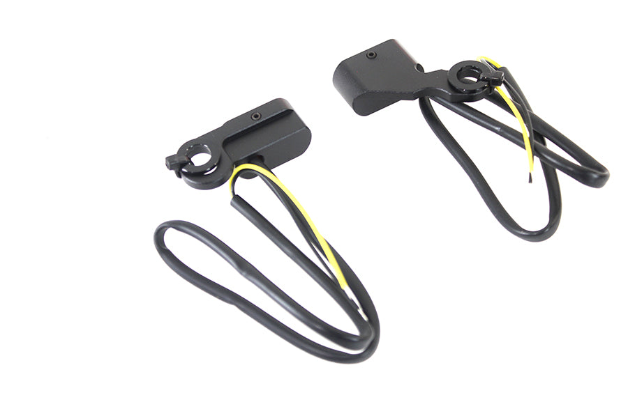 HARLEY Schwarzes LED-Blinker-Set, passend für 2000-2014 FLST, 2000-2014 FXST, 1999-2017 FXD, 1996-2003