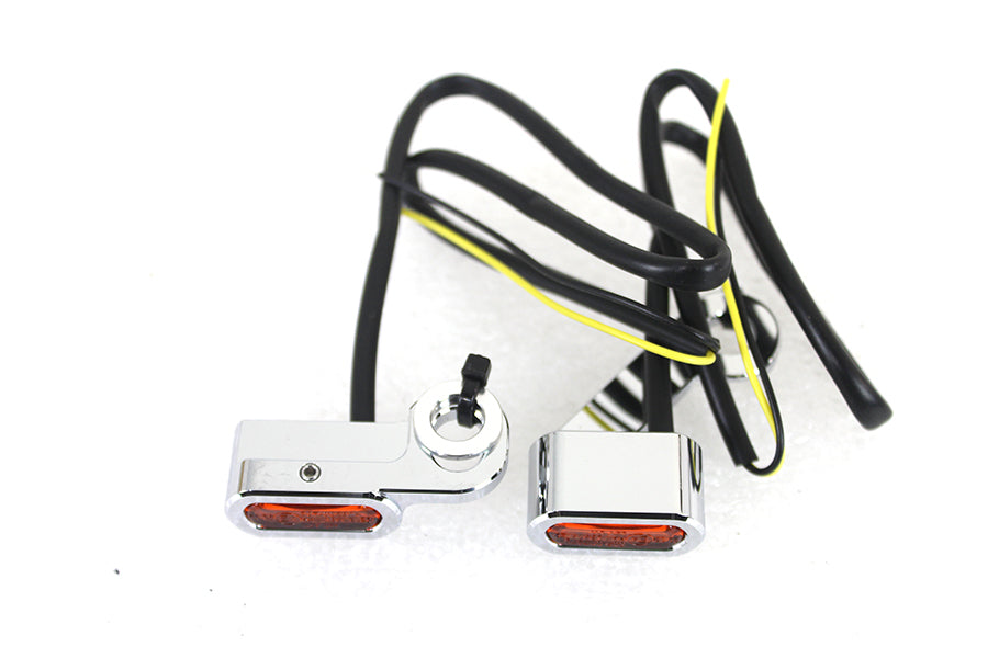 HARLEY Chrome LED Turn Signal Set Fits 2007-2017 FLT, Mechanical Clutch 2015-2018 FLST, Mechanical C