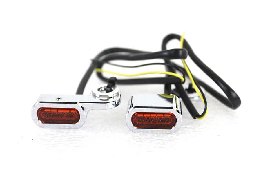 HARLEY Chrome LED Turn Signal Set Fits 2007-2017 FLT, Mechanical Clutch 2015-2018 FLST, Mechanical C