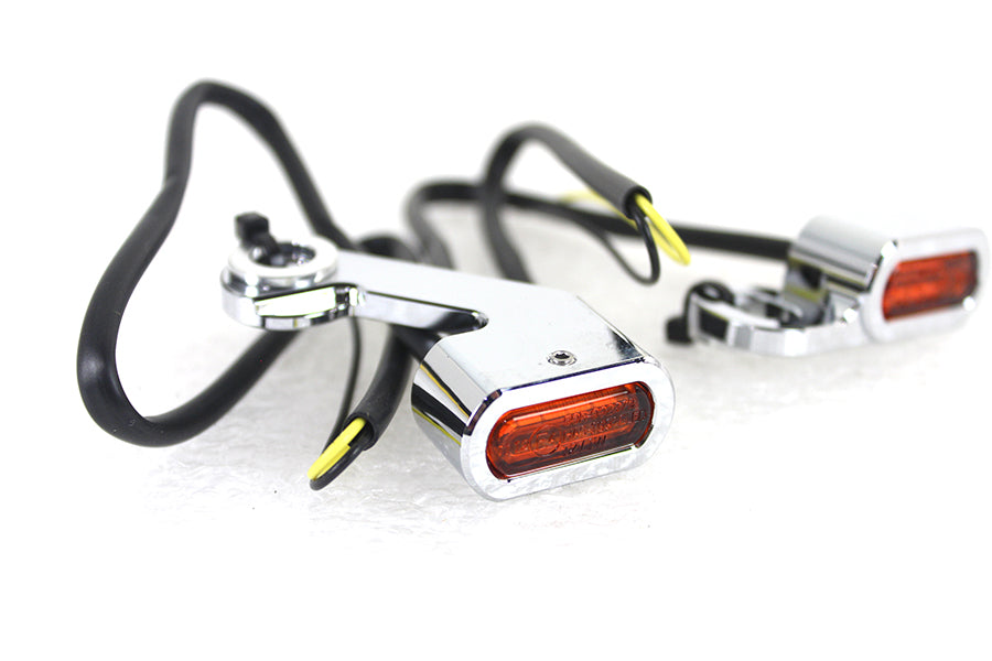 HARLEY Chrome LED Turn Signal Set Fits 2007-2017 FLT, Mechanical Clutch 2015-2018 FLST, Mechanical C