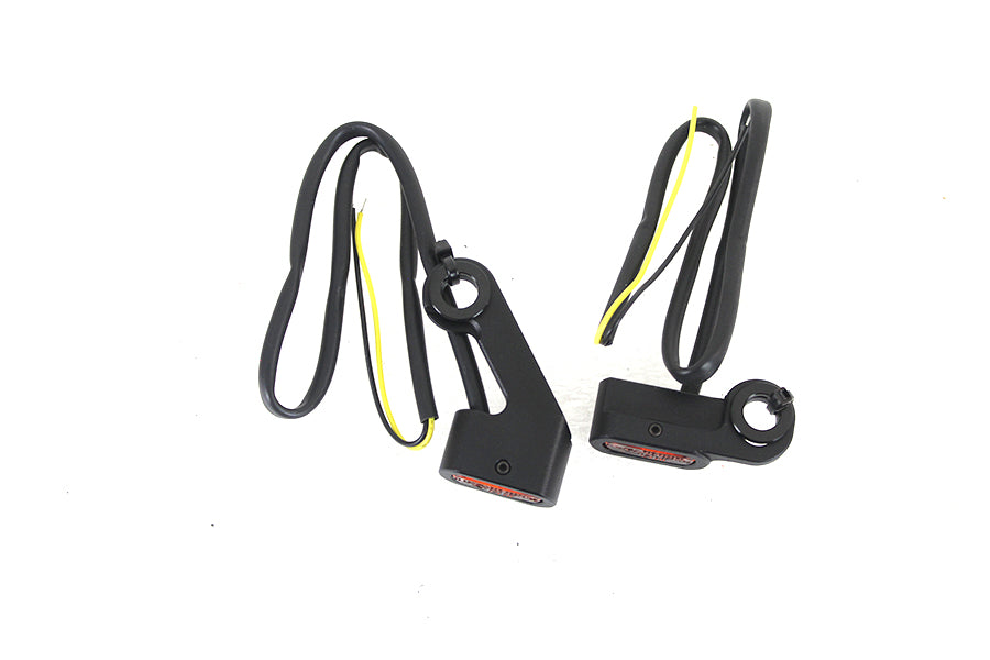 HARLEY Schwarzes LED-Blinkerset Passend für 2007-2017 FLT, mechanische Kupplung 2015-2018 FLST, mechanische Kl