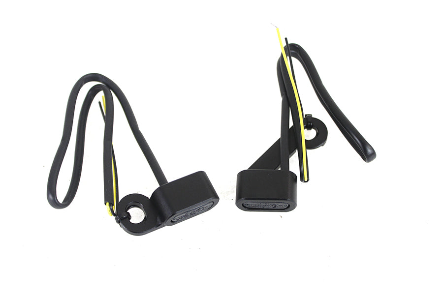 HARLEY Schwarzes LED-Blinkerset Passend für 2007-2017 FLT, mechanische Kupplung 2015-2018 FLST, mechanische Kuppl