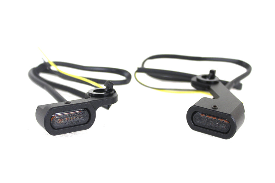 HARLEY Schwarzes LED-Blinkerset Passend für 2007-2017 FLT, mechanische Kupplung 2015-2018 FLST, mechanische Kuppl