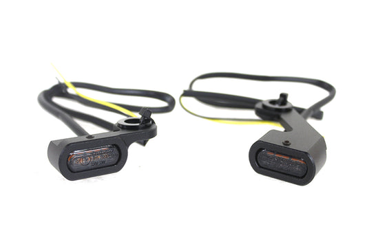 HARLEY Schwarzes LED-Blinkerset Passend für 2007-2017 FLT, mechanische Kupplung 2015-2018 FLST, mechanische Kuppl