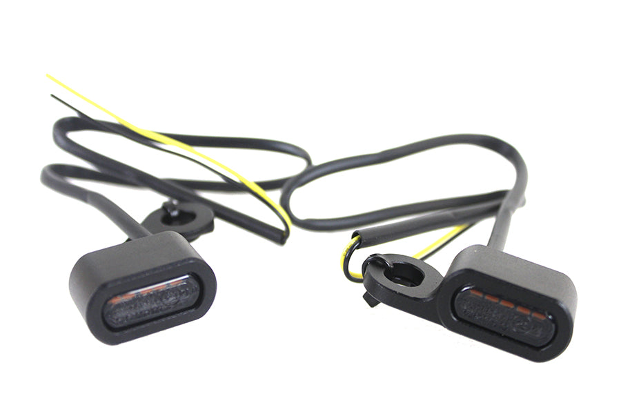 HARLEY Schwarzes LED-Blinkerset Passend für 2007-2017 FLT, mechanische Kupplung 2015-2018 FLST, mechanische Kuppl