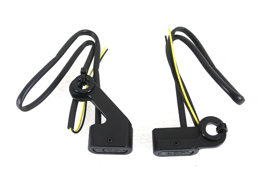 HARLEY Schwarzes LED-Blinkerset Passend für 2007-2017 FLT, mechanische Kupplung 2015-2018 FLST, mechanische Kuppl