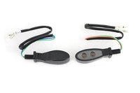 HARLEY Black Teardrop Shaped LED Turn Signal Set with Smoked Lens fits 0-  Custom,