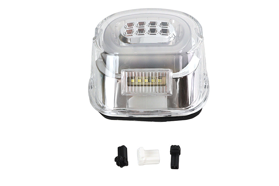 HARLEY Chrom-Rücklicht mit LED-Blinkern, passend für FL 1999–2013, FX 1999–2013, XL 1999–2013