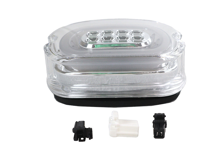 HARLEY Chrom-Rücklicht mit LED-Blinkern, passend für FL 1999–2013, FX 1999–2013, XL 1999–2013