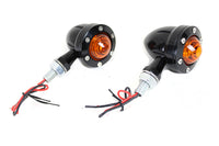 HARLEY LED Bullet Blinker-Set Schwarz mit gelber Linse Passend für 0-  Custom, Anwendung