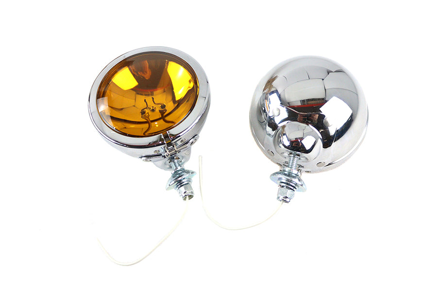 HARLEY 12 Volt Amber Spotlamp Set Passend für 1964-UP FL,   1964-UP FL,