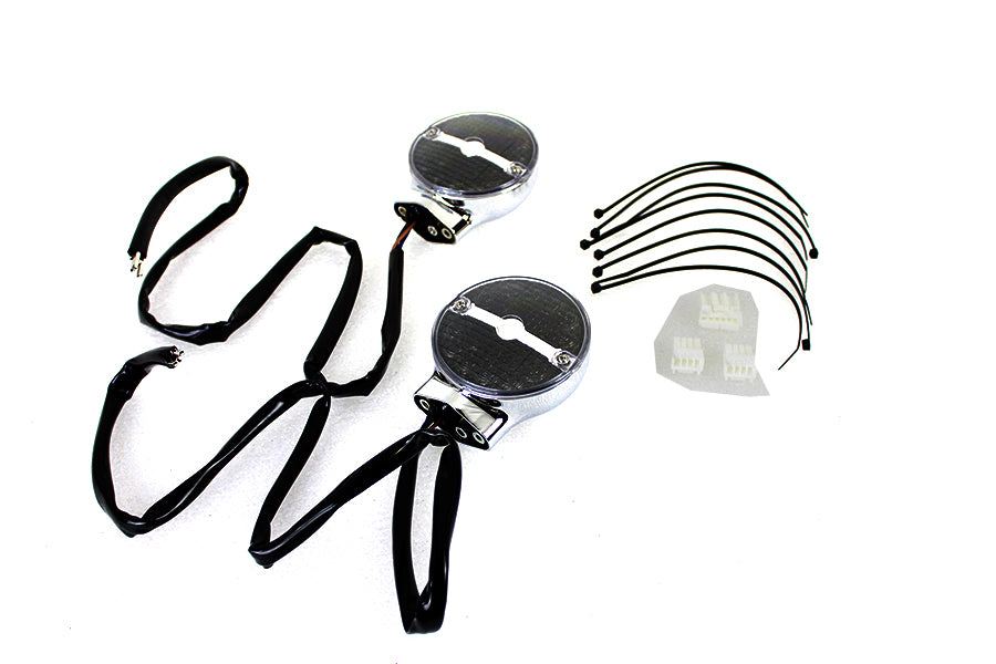 HARLEY Amber LED Flache Blinkerlinse Set Passend für 2001-2017 FLSTC, Modelle mit flachen Blinkerlinsen