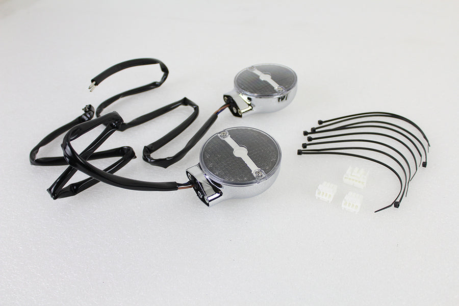HARLEY Amber LED Flache Blinkerlinse Set Passend für 2001-2017 FLSTC, Modelle mit flachen Blinkerlinsen