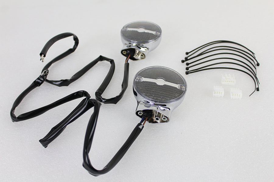 HARLEY Amber LED Flache Blinkerlinse Set Passend für 2001-2017 FLSTC, Modelle mit flachen Blinkerlinsen