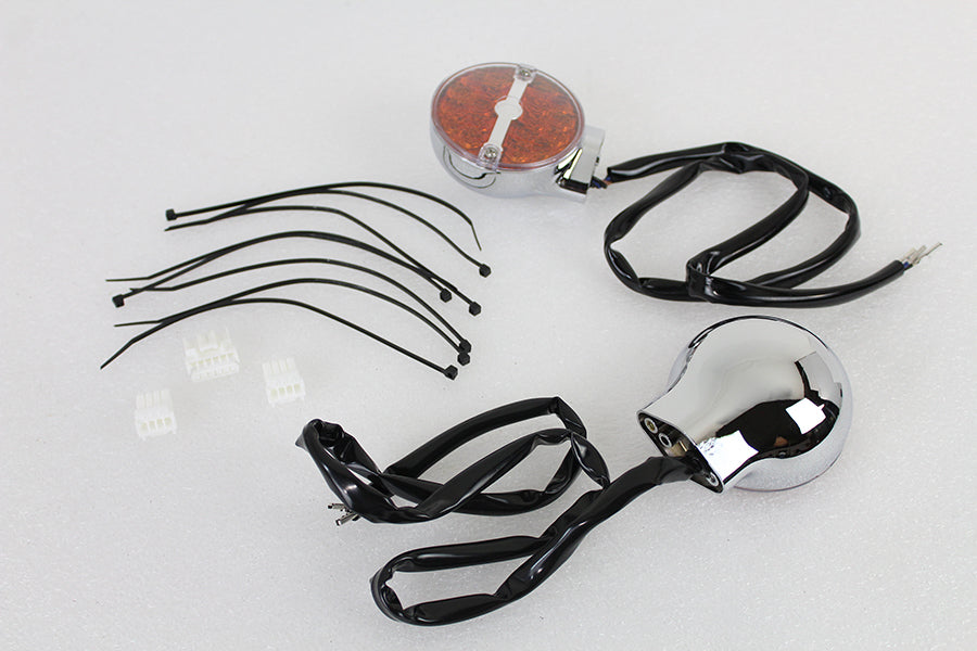 HARLEY Amber LED Flachglas Blinker-Set Passend für 2001-2017 FLSTC, Modelle mit Flachglas-Blinkern