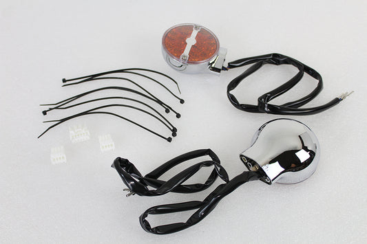 HARLEY Amber LED Flachglas Blinker-Set Passend für 2001-2017 FLSTC, Modelle mit Flachglas-Blinkern