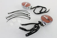 HARLEY Amber LED Flachglas Blinker-Set Passend für 2001-2017 FLSTC, Modelle mit Flachglas-Blinkern