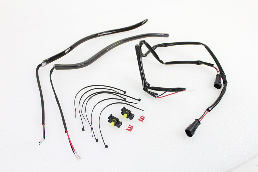 HARLEY Verkleidungs-Kantenleuchten-Kit mit weißen LEDs, passend für FLH ab 2014, FLHX ab 2014, FLHTCUTG ab 2014