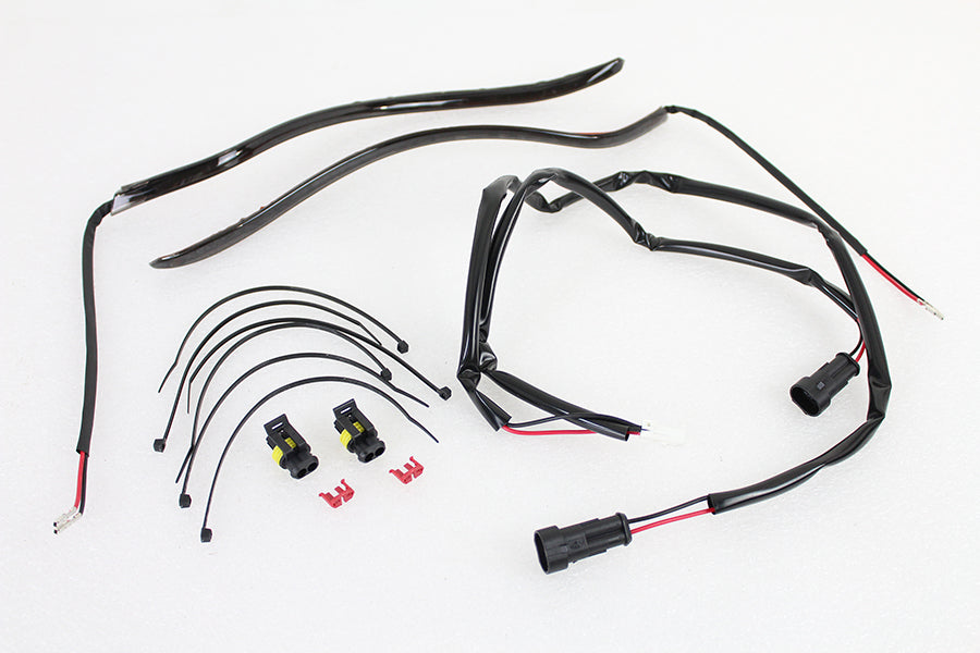 HARLEY Verkleidungs-Kantenleuchten-Kit mit weißen LEDs, passend für FLH ab 2014, FLHX ab 2014, FLHTCUTG ab 2014