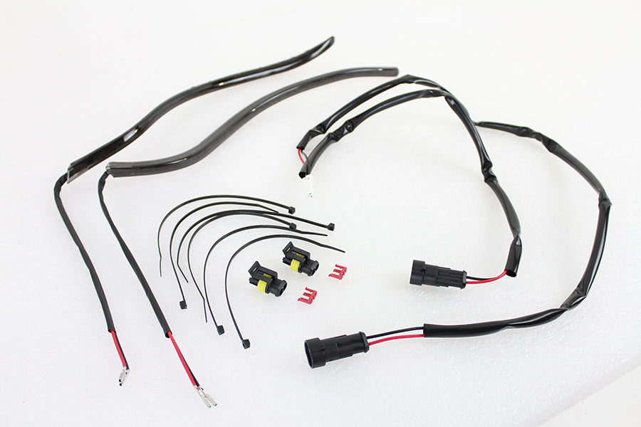 HARLEY Verkleidungs-Kantenleuchten-Kit mit weißen LEDs, passend für FLH ab 2014, FLHX ab 2014, FLHTCUTG ab 2014