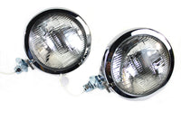 HARLEY 4-1/2 Zoll Fluted Spotlampen-Set mit 12 Volt Glühbirne Passend für 1964-1984 FL, 1979-UP FLT, 1979-UP