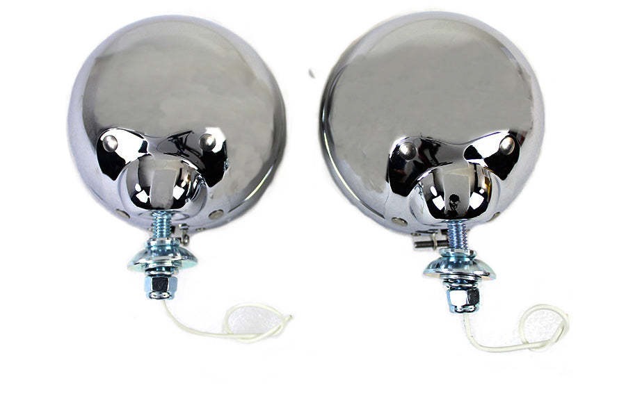 HARLEY 4-1/2 Zoll Fluted Spotlampen-Set mit 12 Volt Glühbirne Passend für 1964-1984 FL, 1979-UP FLT, 1979-UP