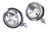 HARLEY 4-1/2 Zoll Fluted Spotlampen-Set mit 12 Volt Glühbirne Passend für 1964-1984 FL, 1979-UP FLT, 1979-UP