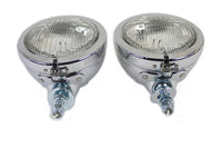 HARLEY 4-1/2 Zoll Fluted Spotlampen-Set mit 12 Volt Glühbirne Passend für 1964-1984 FL, 1979-UP FLT, 1979-UP