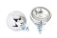 HARLEY 4-1/2 Zoll geriffeltes Linsen-Zusatzscheinwerfer-Set mit 6 Volt Glühbirne Passend für 1964-1984 FL, 1979-UP FLT, 1979