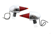 HARLEY Torpedo Bullet Lamp Set Chrome with Brackets Fits 0-  Custom, application
