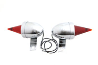HARLEY Torpedo Bullet Lamp Set Chrome with Brackets Fits 0-  Custom, application