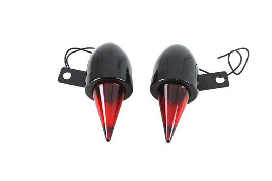 HARLEY Torpedo Bullet Lampen Set Schwarz mit Halterungen Passt 0-  Custom, Anwendung