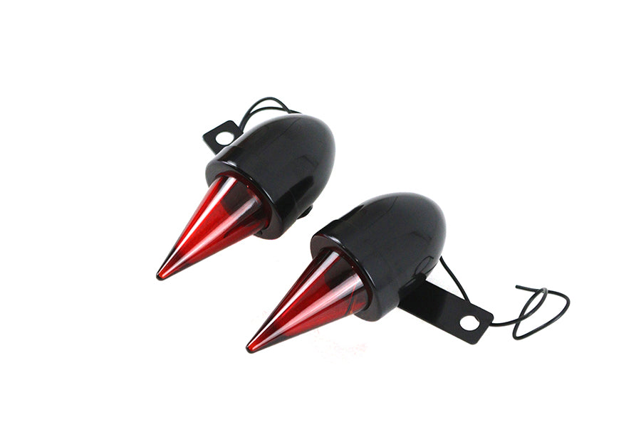 HARLEY Torpedo Bullet Lampen Set Schwarz mit Halterungen Passt 0-  Custom, Anwendung