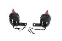 HARLEY Torpedo Bullet Lampen Set Schwarz mit Halterungen Passt 0-  Custom, Anwendung
