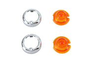 HARLEY Replica Guide Bullet Marker Lamp Set Amber fits 1941-1984 FL,   1948-1984 FLH,