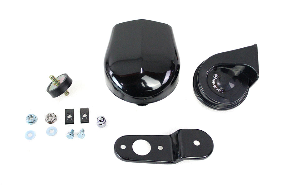 HARLEY Softail Horn Kit with Black Cover fits 1984-1999 FLST,   1984-1999 FXST,
