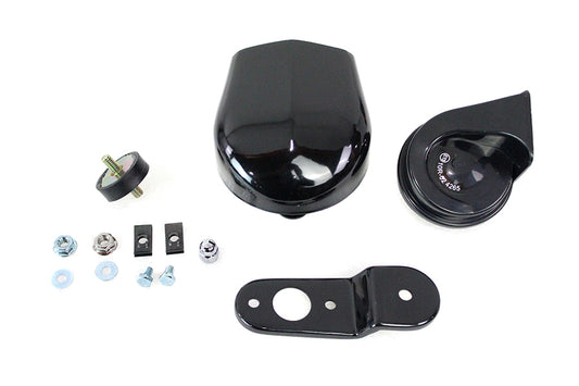 HARLEY Softail Horn Kit with Black Cover fits 1984-1999 FLST,   1984-1999 FXST,