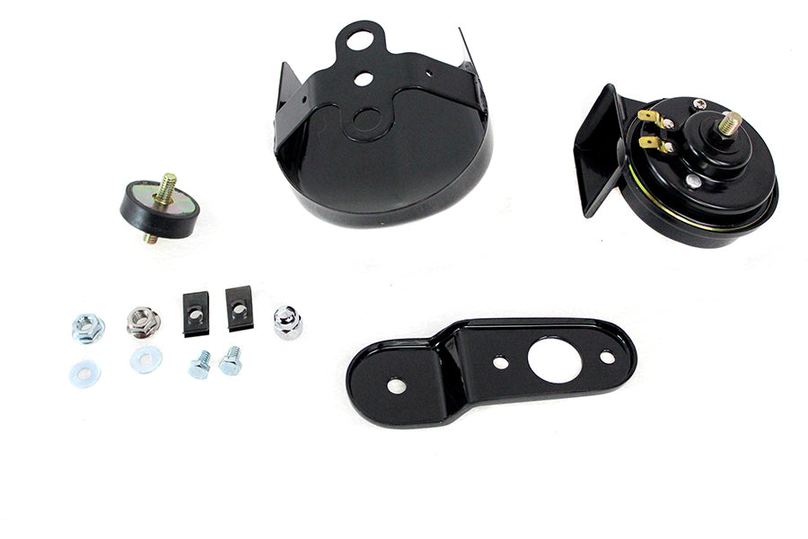 HARLEY Softail Horn Kit with Black Cover fits 1984-1999 FLST,   1984-1999 FXST,