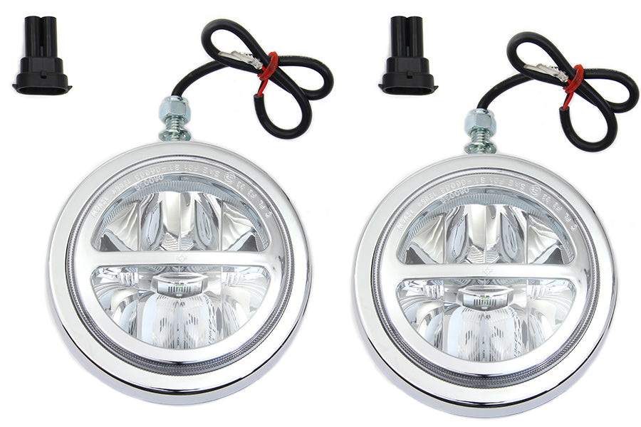 HARLEY 4-1/2 Zoll LED-Zusatzscheinwerfer-Set Passend für 1968-UP FL,   1968-UP FL,