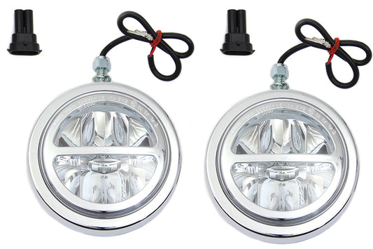 HARLEY 4-1/2 Zoll LED-Zusatzscheinwerfer-Set Passend für 1968-UP FL,   1968-UP FL,