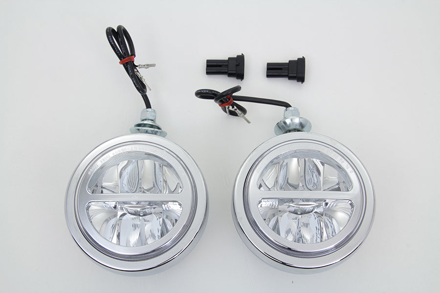 HARLEY 4-1/2 Zoll LED-Zusatzscheinwerfer-Set Passend für 1968-UP FL,   1968-UP FL,