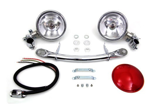 HARLEY Chrome Spring Fork Spotlamp Kit fits 1936-1957 G,  1936-1948 EL,  1941-1948 FL,  1937-1952 W,